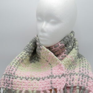 sciarpa tartan rosa